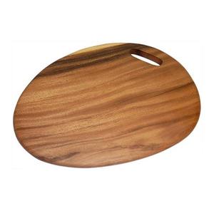 Planche à découper ronde en bois rustique artisanale avec plateau circulaire et poignée à boucle en corde - Product Image 3