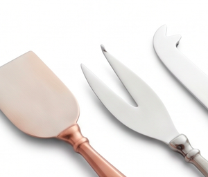 Ensemble de 3 outils à fromage en acier inoxydable, couteau, épandeur, serveur, manche en cuivre, durable, écologique, parfait pour la maison et la cuisine - Product Image 2