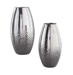 Jarrón Redondo con Base Plateada para Decoración de Mesa de Sala de Estar, Uso Decorativo en Bodas, Jarrón para Flores - Product Image 2