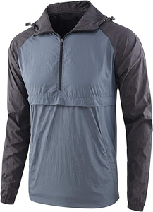 Veste de pluie sportive légère et imperméable pour homme, personnalisable OEM, respirante, grande taille, coupe-vent anorak pour l'hiver avec fermeture éclair - Product Image 5