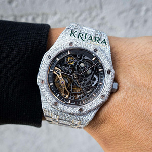 Montre Chronographe Unisexe de Luxe Hip Hop, Boîtier 41mm, Bracelet en Acier Inoxydable, Verre Saphir, Mouvement Mécanique Automatique Analogique de Haute Qualité - Product Image 3