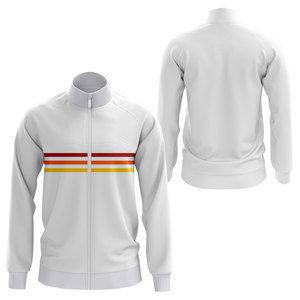 Men's <b>White</b> Sports Jacket <b>Zip</b> <b>Up</b> Stand Collar Sporty Outerwear Sublimation Print Polyester Track Top Autumn Wear Zipper Top - Product Image 6