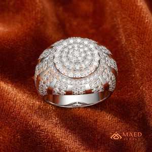 925 Sterling Silver Mens Moissanite Halo Cluster <b>Ring</b> Hip Hop Anillo <b>Iced</b> Out Luxury Jewelry Regalo Hombre - Product Image 1