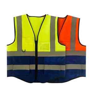 Veste de travail réfléchissante haute visibilité en gros, gilet de sécurité personnalisé en polyester, vêtement de travail utilitaire imperméable, OEM - Product Image 1