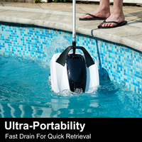 Nettoyeur de piscine robotisé sans fil, robot de nettoyage automatique de piscine avec une longue durée de vie de la batterie et un nettoyage puissant pour piscine de 12*6m