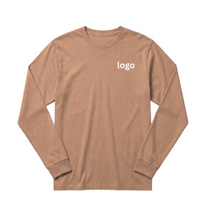 Camiseta Lisa de Manga Larga al por Mayor, 100% Algodón Peinado, Cuello Redondo, Personalizable con Logotipo, Camisetas para Hombre, Camiseta de Peso Pesado - Product Image 6