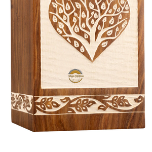 AYAANS Rosewood wooden Hand Carved Wooden Hot Selling cremation Urn Box for Adult Ashes Wholesale Cremation Urns (6X6X11)IN - Product Image 4