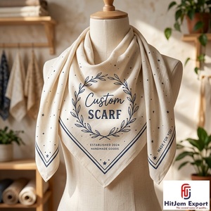 Écharpe carrée imprimée sur mesure avec logo, marque privée, promotionnelle, mode, OEM, ODM, textile - Product Image 6