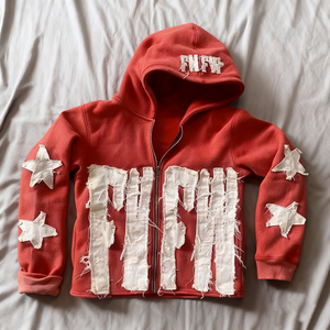 Sudadera con capucha unisex personalizada con logo, 500 GSM, estilo vintage, efecto desgastado por el sol, con cremallera, felpa francesa, bordado de parche, lavado ácido. - Product Image 3