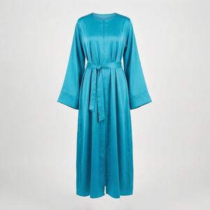 เสื้อผ้าอิสลามแบบใหม่ หรูหรา ผ้าไนดา อบายะ ตัดเย็บพิเศษ น้ำหนักเบา ระบายอากาศได้ดี ชุดอบายะสำหรับผู้หญิงมุสลิม สีตามสั่ง - Product Image 1