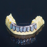 Bijoux Hip Hop personnalisés Grillz en argent sterling 925 avec diamant Iced Out Vvs Moissanite Grillz
