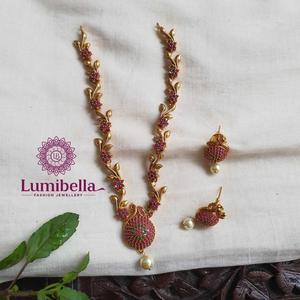 Fashion Jewelry Set for Daily Wear-Peacock AD Style - Product Image 5