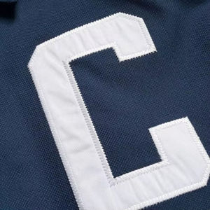 Wholesale Women's Navy Blue <b>Coach</b> Jacket With White C Logo Turn-down Collar Regular Fit Preppy Style Training Jacket Unisex - Product Image 4