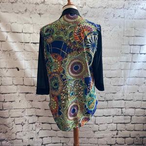 Veste en jean perlée pour femme avec broderie, doublure en nylon respirant de grande taille - Product Image 5