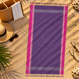 Serviette Kikoy au design accrocheur, motif rayé en tissu éponge, design et couleur personnalisables, serviette Kikoy au prix d'usine. - Product Image 1