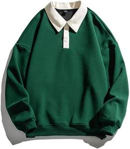 Sudadera Deportiva Personalizada, Transpirable, de Gran Tamaño, de Algodón y Poliéster, con Combinación de Colores, 320 g/m², Tejido Estampado, Manga Larga, para Hombre, Estilo Rugby - Product Image 5