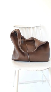 Riga Hobo Bag Bolso de cuero Slouchy Hand Lined Soft Black Crossbody Purse 2017 - Product Image 3