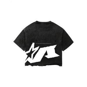 T-shirt décontracté pour homme personnalisé, style vintage délavé, impression DTG, 100% coton, coupe ample, tendance, impression numérique, manches courtes - Product Image 6