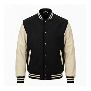 <b>Women</b> Wool And Leather Varsity Jacket Custom Letterman <b>Coat</b> Heavyweight Winter Street wear Outerwear Casual Fashion Apparel - Product Image 1