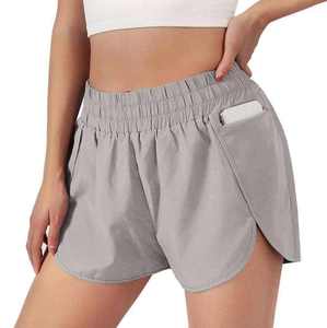 Women's Fitness Yoga Shorts High Waist Elastic Tight-fitting Butt-lifting <b>Tummy</b> <b>Control</b> Breathable - Product Image 3