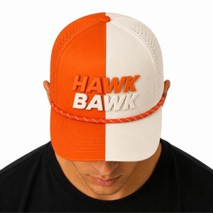 Casquette en corde unisexe brodée, style moderne pour l'extérieur, détails de couture soignés, design bicolore, ajustement confortable, casquette de golf réglable - Product Image 4