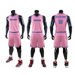 Ensemble d'uniformes de basketball noirs personnalisés avec nom d'équipe, numéro de joueur, maillot sans manches anti-humidité sublimé, short avec bordure rouge et bleue - Product Image 5