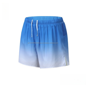 Pantalones cortos deportivos de dos capas de moda para correr Pantalones cortos para correr con logotipo personalizado de secado rápido - Product Image 2