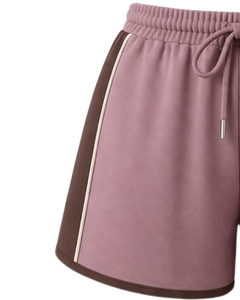 Conjunto Deportivo de 2 Piezas para Mujer, Color Morado, Top Corto sin Mangas con Cordón Ajustable y Pantalones Cortos, Tejido Sólido y Transpirable, para Primavera/Verano - Product Image 3