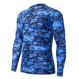 Camiseta de Protección Solar Personalizada para Hombre, Manga Larga, Transpirable, de Spandex, para Surf, Natación, Deportes Acuáticos, Impresión Digital OEM - Product Image 2