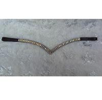 TECHIFY Frontal de cheval en cuir noir, décoré de strass en forme de V, confortable, couleur et taille personnalisables, accessoires équestres