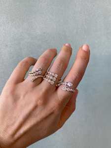 Anillo de Diamante Cultivado en Laboratorio con Diseño Abierto Personalizado, Oro Sólido de 14K y 18K, Engaste de Garra, Acento de Pavé, Anillo de Boda, Venta al por Mayor, Precio de Fábrica B2B, OEM - Product Image 6