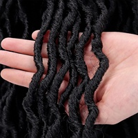 MS Factory Gypsy Locs Ondulés Synthétiques pour Tressage, Extensions de Cheveux Fausses Locks Gypsy, Tresses au Crochet, Cheveux Gypsy Locs
