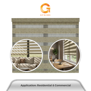 Persianas Zebra con Garantía del Mejor Proveedor, 50% de Protección Solar, Color Crema Marrón ZB91501 137x183cm, Superventas en Malasia, para Hogar y Oficina, Calidad OEM B2B - Product Image 4