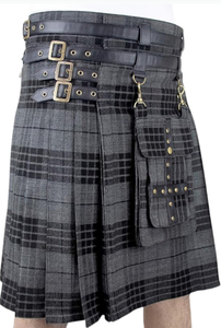 Auténtico kilt escocés para hombre, ropa hereditaria, diseño de tartán de lana, estilo artesanal, cintura ajustable para ceremonias y uso casual. - Product Image 1