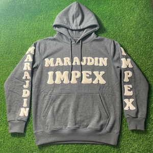 Sudadera con Capucha Personalizada con Parche de Chenilla, Estilo Urbano para Hombre, Tejido Grueso de Algodón con Estampado Digital, Corte Regular - Product Image 3