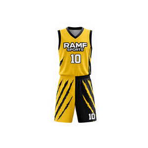 Maillots de basket-ball réversibles personnalisés pour adultes unisexes, shorts en mesh, uniformes par sublimation, grandes tailles, respirants, anti-humidité, séchage rapide - Product Image 1