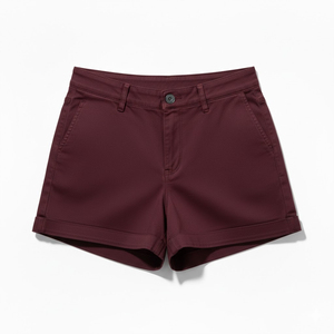 Women's Solid Custom Colours Shorts Breathable Eco-Friendly Quick Dry High-Waist Elastic Closure Skinny Fit 100% Cotton High - Product Image 3