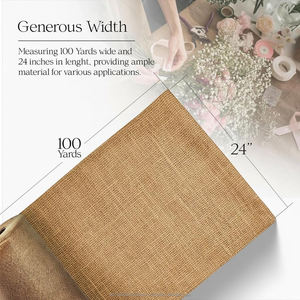ผ้ากระสอบป่านแบบม้วน ขนาดกว้าง 24 นิ้ว x ยาว 100 หลา น้ำหนัก 10 ออนซ์ – วัสดุรักษ์โลกสำหรับตกแต่งสไตล์ชนบท - Product Image 3