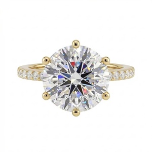 Bague solitaire en diamant taille ronde Vienna - Or 9k, 14k, 18k - Product Image 3
