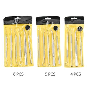Kit d'examen dentaire en acier inoxydable pour usage professionnel : miroir de blanchiment dentaire, détartreur, pinces, instruments chirurgicaux de base - Product Image 3