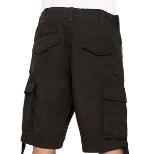 กางเกงขาสั้นคาร์โก้ผ้าแคนวาสสำหรับผู้ชาย ปรับแต่งได้ เอวยางยืด ใส่สบาย ระบายอากาศได้ดี กันน้ำ เป็นมิตรกับสิ่งแวดล้อม เหมาะสำหรับใส่ลำลอง มีโลโก้ด้านหน้า - Product Image 4
