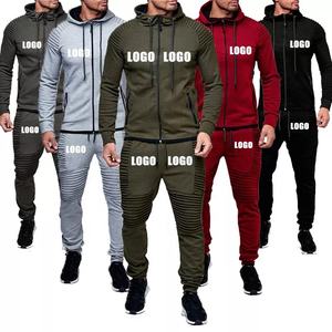 Survêtement en coton avec Logo personnalisé pour homme, marque privée, survêtement, Jogger, ensemble de Jogging, pantalon de survêtement et Sweat à capuche pour homme - Product Image 1