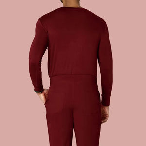 Chemises de travail médicales en jersey de coton et polyester de haute qualité, confortables, à séchage rapide, couleur personnalisée, uniformes d'hôpital - Product Image 4