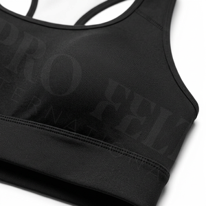 Custom Made Printed Brand Name Solid Plain Black Sports <b>Bra</b> Breathable <b>Stretch</b> Gym Yoga Fitness Running Padded Workout <b>Bra</b> - Product Image 4