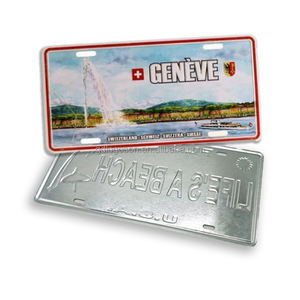 Placa Decorativa de Pared con Diseño de Souvenir Turístico Suizo, Placa de Matrícula Personalizada con Bandera Nacional, Placa de Coche Personalizada - Product Image 2