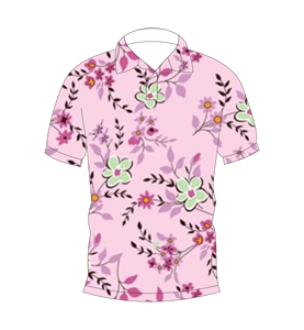 เสื้อโปโลพิมพ์ลายดอกไม้สีชมพูสำหรับผู้ชาย เสื้อยืดแฟชั่นแขนสั้นลำลองสำหรับฤดูร้อน - Product Image 1