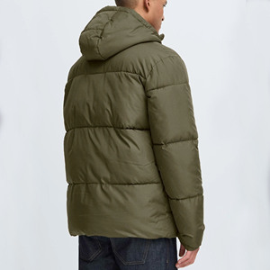 Custom Unisex High Quality <b>Men</b> Puffer <b>Jacket</b> Outdoor <b>Winter</b> Down Coat Adjustable Hood Full Zipper <b>Jacket</b> for <b>Men</b> - Product Image 2