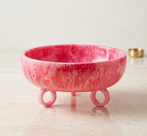 Frutero de Resina Hecho a Mano con Acabado de Mármol y Patas en Forma de Anillo, Elegante Tazón para Servir Artesanal, Decoración de Cocina de Calidad de Exportación - Product Image 6