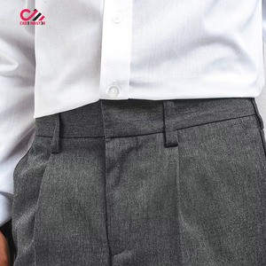 Pantalon Oxford tissé gris unisexe de qualité supérieure pour enfants, prix de gros, ajustable, avec impression de logo personnalisée - Product Image 5