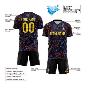 Uniformes Deportivos Personalizados de Poliéster de Secado Rápido de Alta Calidad para Hombre, Conjunto de Ropa de Fútbol, Camisetas de Fútbol Personalizadas - Product Image 3